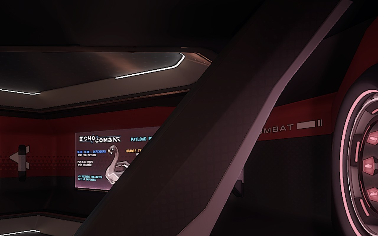 Lobby: the red ramp past a round door. on PC