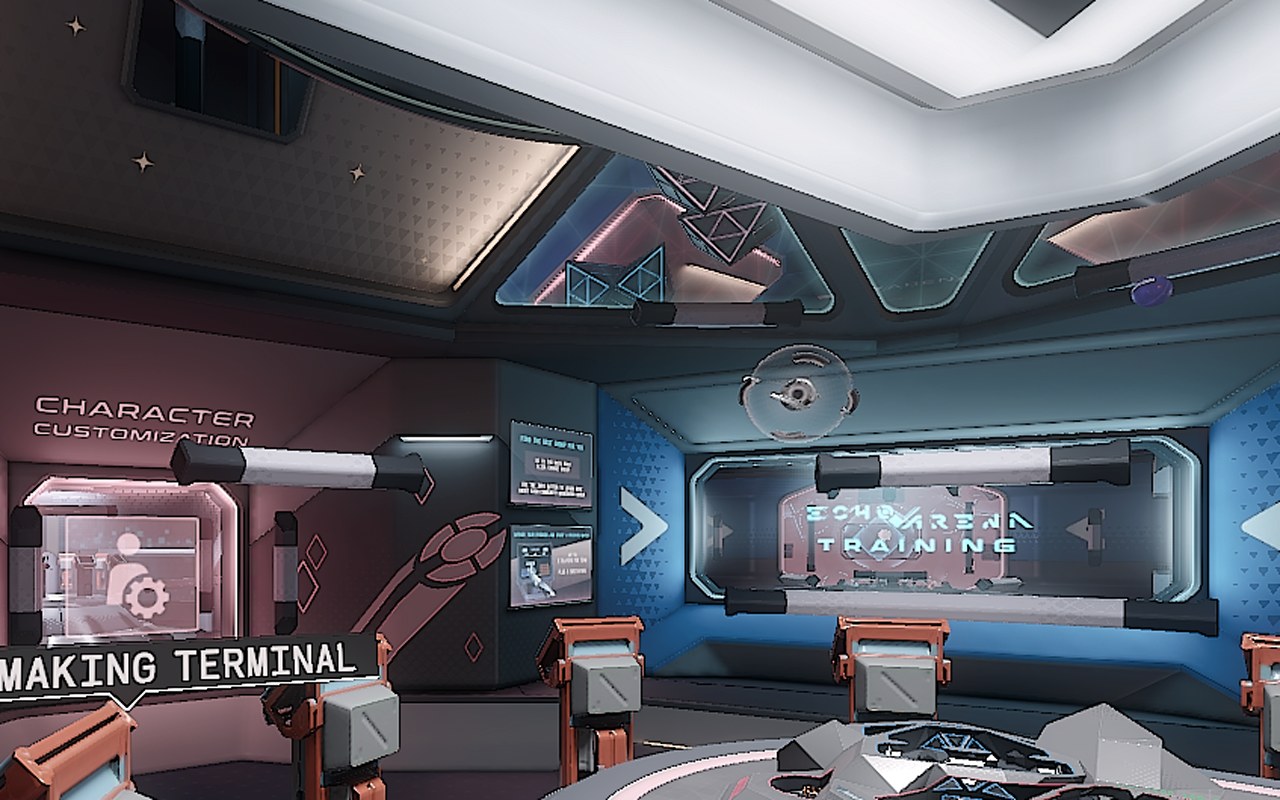 Lobby: the hub from the side. on PC